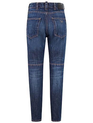 Синие зауженные джинсы EMPORIO ARMANI - 1161419970366 - Фото 2