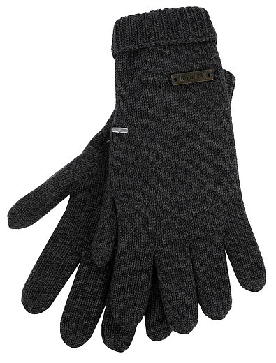 Тёмно-серые шерстяные перчатки Il Trenino - 1194529180486 - Фото 1