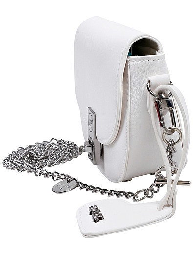 Белая сумка на цепочке с зеркалом ABEL & LULA - 1204508170435 - Фото 3