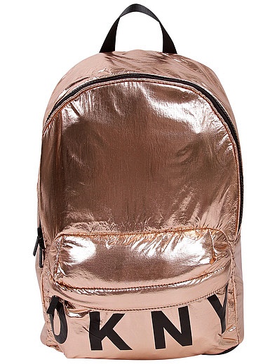 Золотистый рюкзак с логотипом DKNY - 1504528170218 - Фото 1