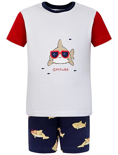 Комплект из футболки и шорт с акулами Mayoral - 3024529170072 - Фото 1