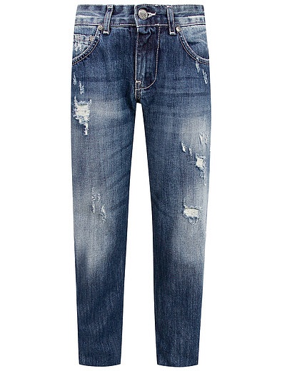 Синие джинсы с потертостями ATTIC21 - 1161419970410 - Фото 1
