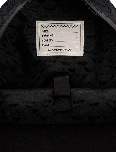 чёрный Рюкзак с монограммой EMPORIO ARMANI - 1504518280231 - Фото 4