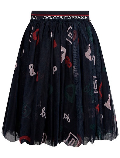 Юбка миди из тюля с принтом Dolce & Gabbana - 1044509084214 - Фото 4