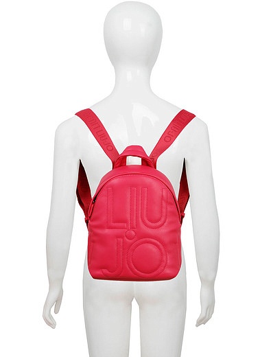 Розовый рюкзак с принтом логотипа Liu Jo Junior - 1504508180558 - Фото 3