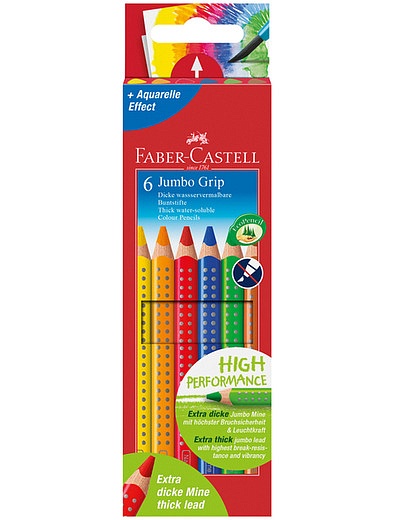 Карандаши цветные, 6 цветов Faber-Castell - 6884528280052 - Фото 1