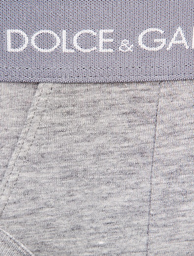Трусы-брифы 2 шт. из хлопкового меланжевого трикотажа Dolce & Gabbana - 1521719680059 - Фото 3