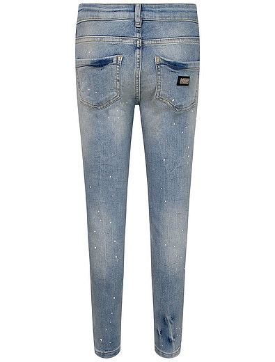 Светлые джинсы с эффектом разбрызганной краски Philipp Plein - 1164509071127 - Фото 2