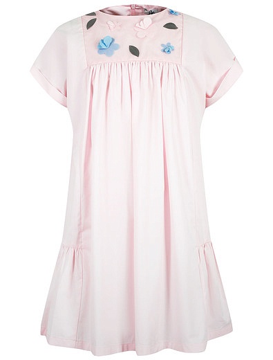 Розовое свободное платье с декором Il Gufo - 1054509413662 - Фото 1