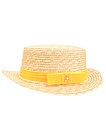 Шляпа-Kанотье с жёлтой бархатной лентой - 1174500370051