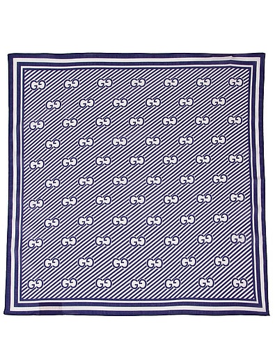 Хлопковый платок с узором GG 50x50см GUCCI - 0014528170022 - Фото 1