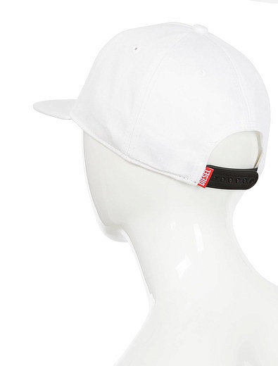 Белая кепка с разноцветным логотипом Diesel - 1184529370130 - Фото 3