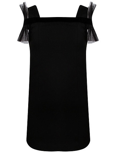 Черное платье с фатиновым декором Prairie - 1054609088272 - Фото 1