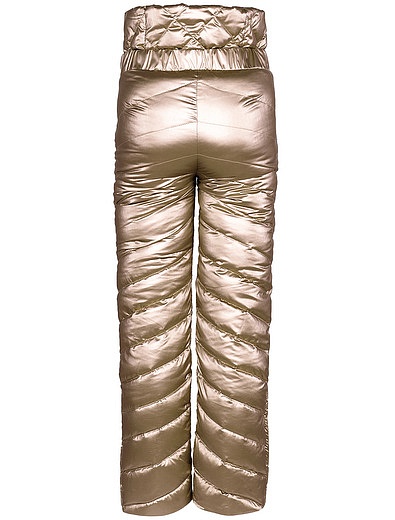 Золотые утепленные брюки NAUMI - 1600109880078 - Фото 3