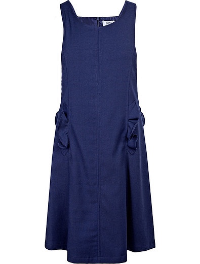 Синие платье с оборками на спине Aletta - 1050409780224 - Фото 1