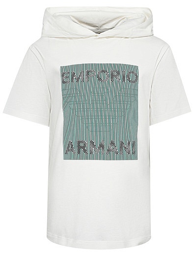 Комплект из футболки с капюшоном и шорт EMPORIO ARMANI - 3024519371311 - Фото 3