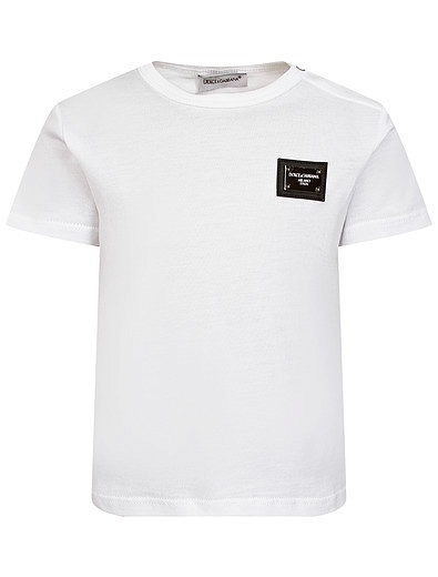 Белая футболка с нашивкой Dolce & Gabbana - 1134519370800 - Фото 1