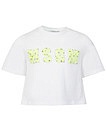 Короткая футболка с кристаллами и лого - 1134509412916