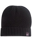 Черная шапка с добавлением шерсти и кашемира - 1351119980028