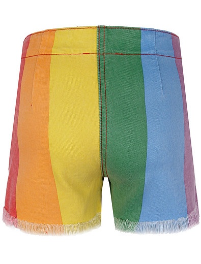 Джинсовые шорты с радужным принтом Stella McCartney - 1412509070245 - Фото 3