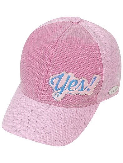 Розовая кепка с аппликацией Yes! Il Trenino - 1184509170170 - Фото 1