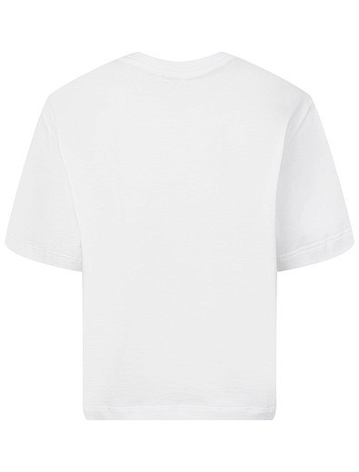 Хлопковая футболка с логотипом Dolce & Gabbana - 1134509371589 - Фото 2