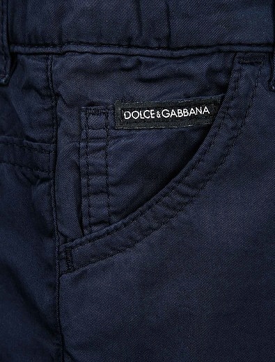 Хлопковые брюки Dolce & Gabbana - 1081419871077 - Фото 3