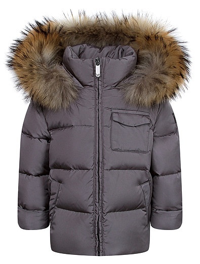 Комплект пуховый из куртки и комбинезона серого цвета Il Gufo - 6124519080064 - Фото 4