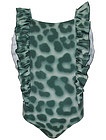 Зеленый слитный леопардовый купальник - 0884509372451