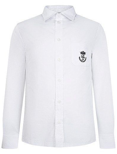 Рубашка с вышивкой логотипа Dolce & Gabbana - 1011219070233 - Фото 1