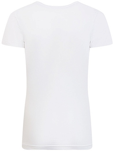 Белая базовая футболка Sanetta - 1131219780205 - Фото 2