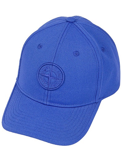 Синяя бейсболка с логотипом Stone Island - 1184519070439 - Фото 1