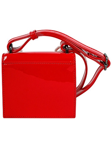 Красная лаковая сумка с крупной цепочкой MSGM - 1204508180472 - Фото 4