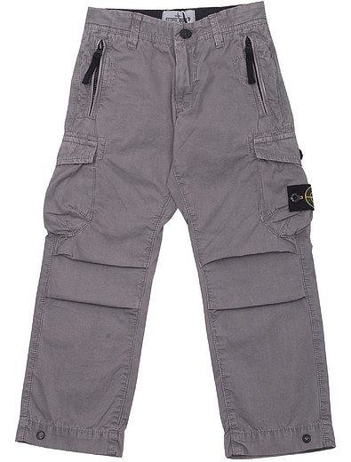 Серые брюки с клепками Stone Island - 1084219570362 - Фото 1