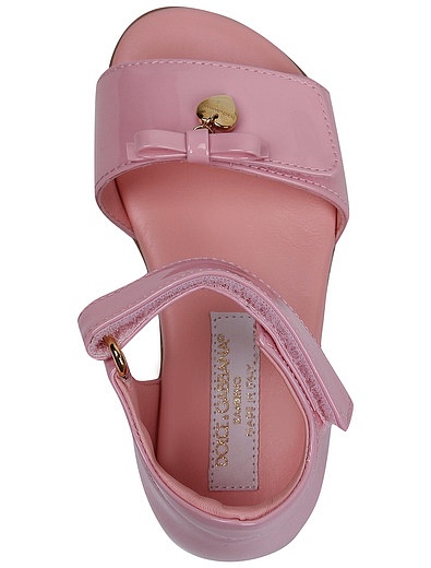 Розовые Босоножки из лакированной кожи Dolce & Gabbana - 2164509171543 - Фото 4