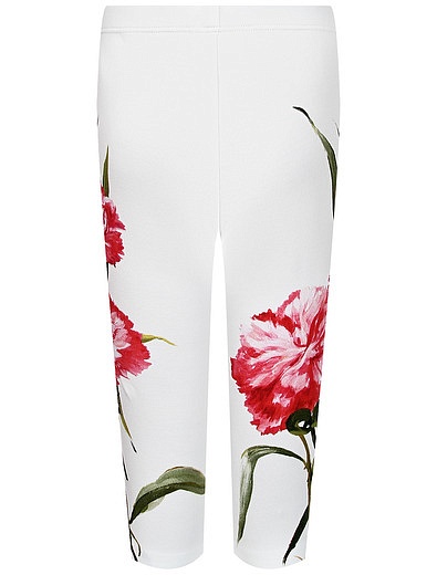 Белые леггинсы с цветочным принтом Dolce & Gabbana - 1154509370139 - Фото 3