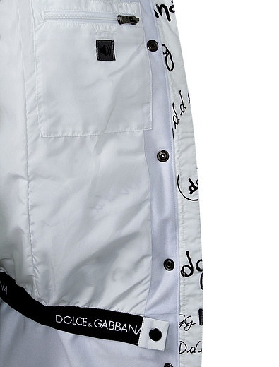 Пальто с принтом логотипа Dolce & Gabbana - 1124509083773 - Фото 4