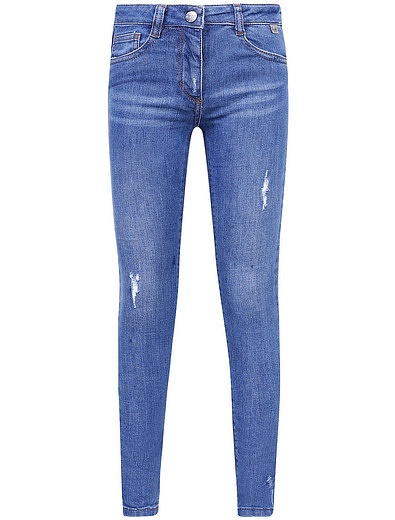 Комплект из джинсов, футболки с принтом и жакета в яркую полоску Il Gufo - 3032509871352 - Фото 6