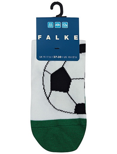 Белые носки с футбольным мячом FALKE - 1534519170019 - Фото 1