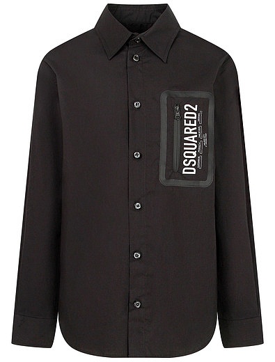 черная Рубашка с логотипом Dsquared2 - 1014519183634 - Фото 1