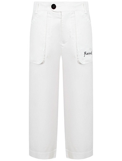 Белые брюки с карманами Marni - 1084509272242 - Фото 1