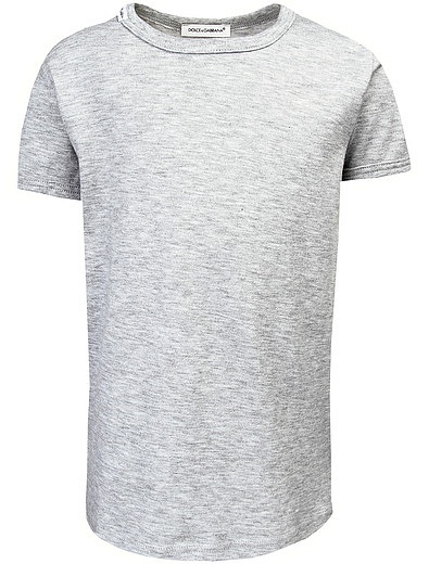 Набор из 2-х хлопковых футболок серого цвета Dolce & Gabbana - 1131719680159 - Фото 3