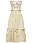 Золотистое платье с длинной юбкой - 1051909980022