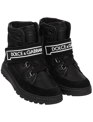 высокие кроссовки с логотипом Dolce & Gabbana - 2104519080312 - Фото 1