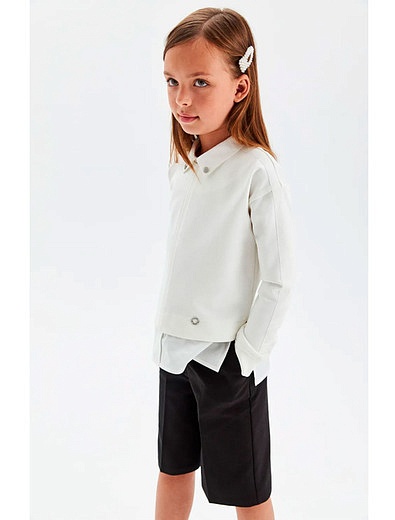 Белая блуза со съемным воротничком SILVER SPOON - 1034509182317 - Фото 3