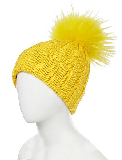 Желтая шапка из шерсти Regina - 1354509280920 - Фото 2