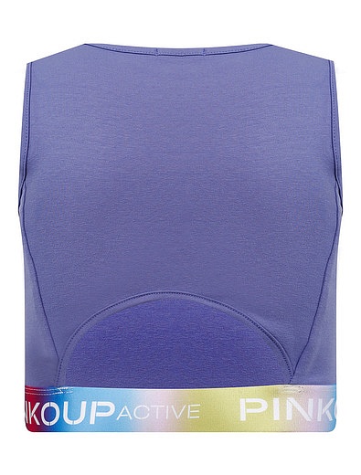 Фиолетовый спортивный топ с вырезом Pinko - 0514509270371 - Фото 2