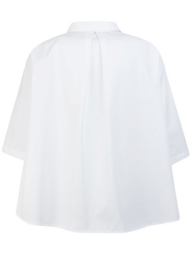 Хлопковая блуза с контрастными деталями Lanvin - 1031209670069 - Фото 3