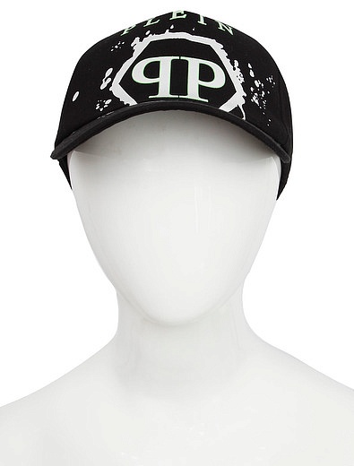 Черная Кепка с логотипом бренда Philipp Plein - 1184528270073 - Фото 3