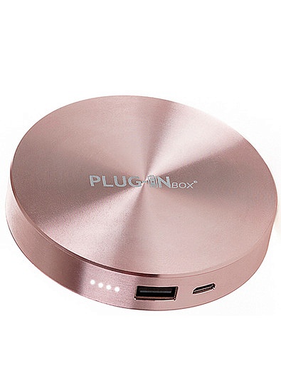 Внешний аккумулятор Розовый диск 6000 мА/ч PLUG-IN Box - 5374520180098 - Фото 1